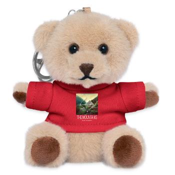 Mountain Mountains Mountaineering Hiking Climbing Nature - Teddy Keyring - red - Front
