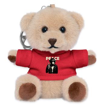 Peaceful Rebel Monkey - Teddy Keyring - red - Front