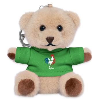 Französischer Hahn - Teddy Schlüsselanhänger - Grün - Vorne