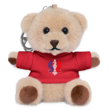 Tricolor Eagle Emblem - Teddy Keyring - red - Front
