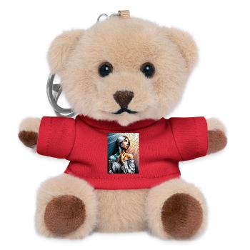 Porträt der Frauenstreifen - Teddy Schlüsselanhänger - Rot - Vorne