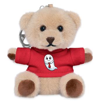 Sprechender Geist im Anzug - Teddy Schlüsselanhänger - Rot - Vorne