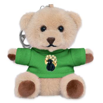 Black Sheep Nonconformist in Leather Jacket - Teddy Keyring - green - Front