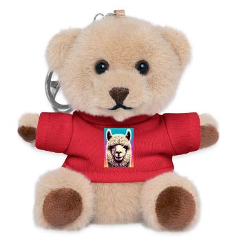 Alpaca - Teddy Keyring - red - Front