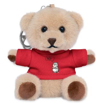 Nö! Hamster – Kleiner Sturkopf sagt Nein - Teddy Schlüsselanhänger - Rot - Vorne