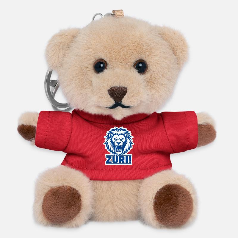 Zurich Lion - Teddy Keyring - red