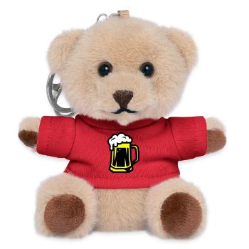 Beer Mug Beer Icon - Teddy Keyring - red - Front