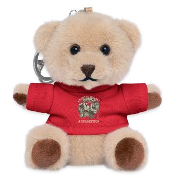 La gravité des boulderers n’est qu’une suggestion - Porte-clés ourson - rouge - Devant