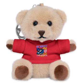 Gamer Gaming Cat Video Game - Teddy Schlüsselanhänger - Rot - Vorne