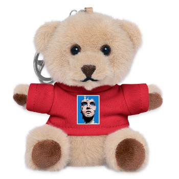 HUMAN - verloren in der digitalen Welt - Teddy Schlüsselanhänger - Rot - Vorne