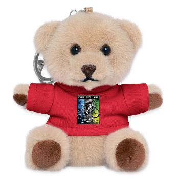 Drei-Panel-Radfahrer Just Nothing - Teddy Schlüsselanhänger - Rot - Vorne