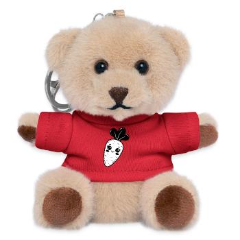 Stern-Kawaii-Karotte - Teddy Schlüsselanhänger - Rot - Vorne