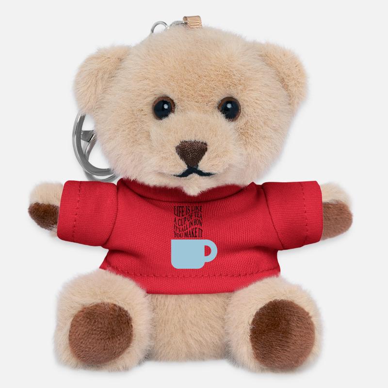 Life like tea - Teddy Keyring - red