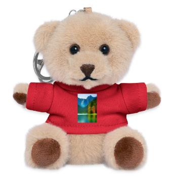 Landscape with lake and mountains - Teddy Keyring - red - Front