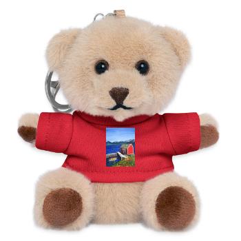 EG Reisen I Urlaub I Norwegen I Berge I Geschenk - Teddy Schlüsselanhänger - Rot - Vorne