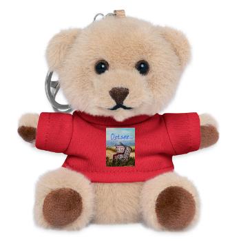EG Urlaub I Reisen I Ostsee I Strand I Möwe - Teddy Schlüsselanhänger - Rot - Vorne
