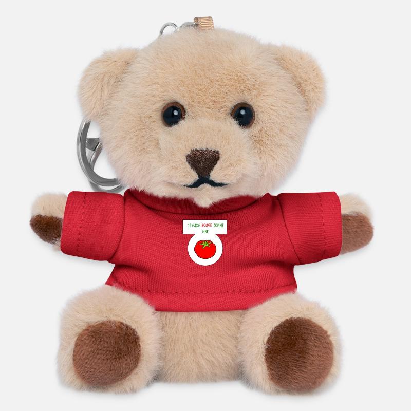 Rot wie eine Tomate - Teddy Schlüsselanhänger - Rot