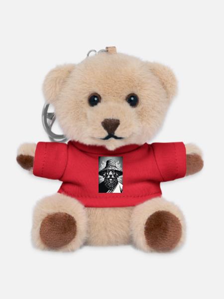 The Watchful Hound - Teddy Keyring - red