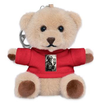 Mähdrescher der Zeit - Teddy Schlüsselanhänger - Rot - Vorne