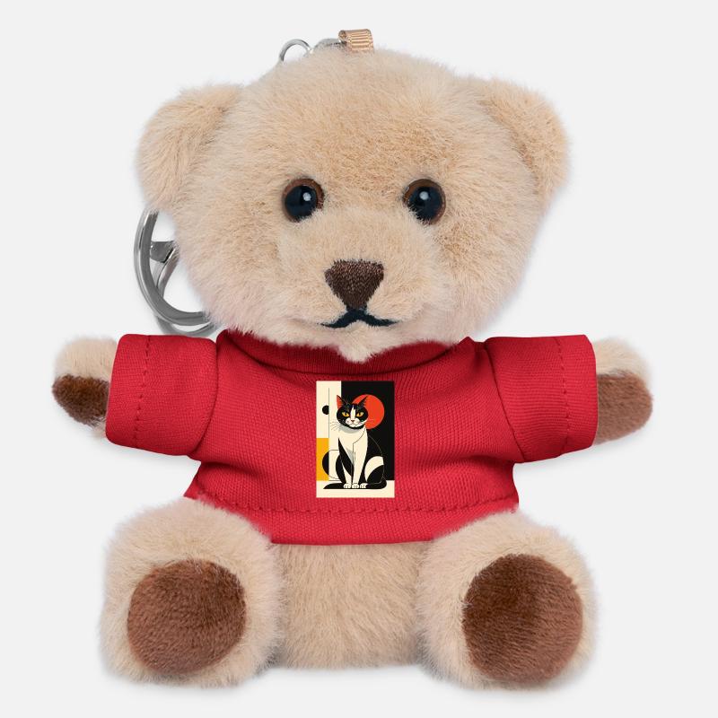 Avant-garde Cat R01 - Teddy Keyring - red