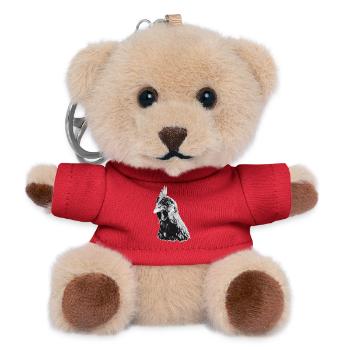 Expressive Chicken Portrait - Teddy Keyring - red - Front