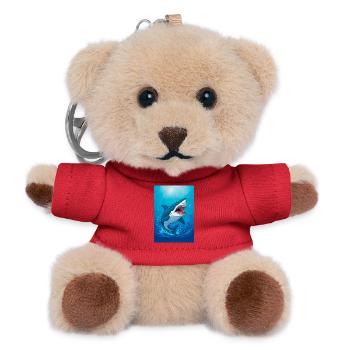 Weißer Hai – tödlicher Meeresräuber der Welt - Teddy Schlüsselanhänger - Rot - Vorne