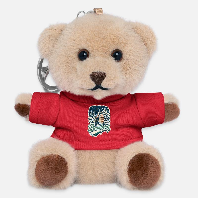 Bamberg Winter Magic - Teddy Keyring - red