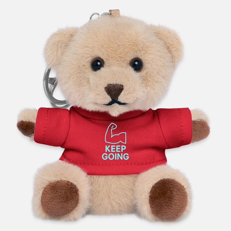 Durchhaltearm Keep Going - Teddy Schlüsselanhänger - Rot