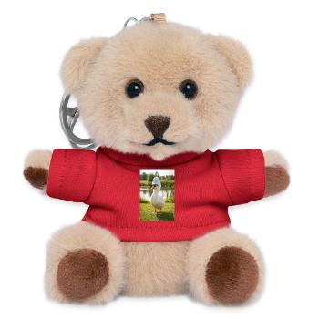 Spa-Ente mit Sonnenbrille - Teddy Schlüsselanhänger - Rot - Vorne