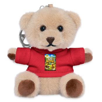 Outdoor adventure with Pup - Teddy Keyring - red - Front