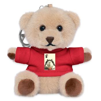Neko Ramen Feast - Teddy Keyring - red - Front