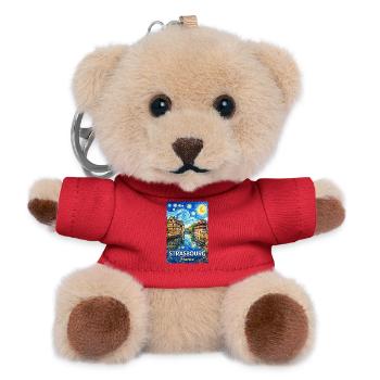 Strasbourg, France - Teddy Keyring - red - Front