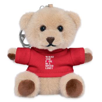 Auto - Teddy Schlüsselanhänger - Rot - Vorne