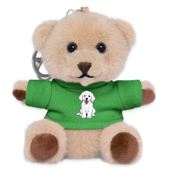 Golden_Retriever_Welpen_sitzend_weiss - Teddy Keyring - green - Front