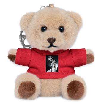 Zebra Light Trail - Teddy Keyring - red - Front