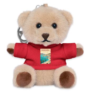 Entdecken Sie die albanische Riviera und Saranda - Teddy Schlüsselanhänger - Rot - Vorne
