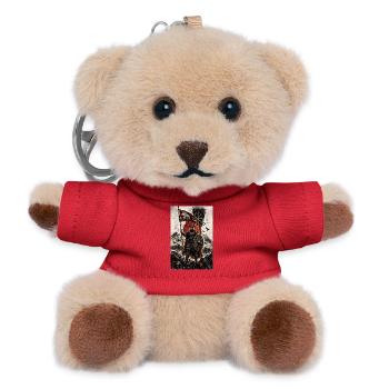 Wikingerkriegsherr mit Rotem Banner - Teddy Schlüsselanhänger - Rot - Vorne