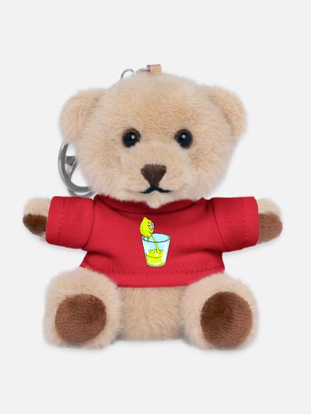 Zitrone - Teddy Schlüsselanhänger - Rot
