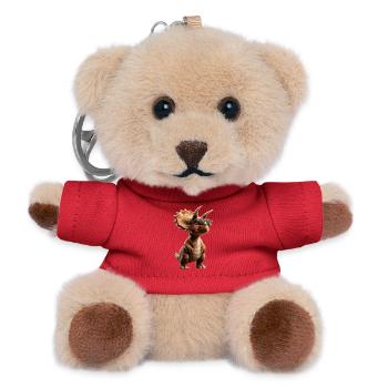 Triceratops Dinosaur Dinos Triceratops Dino - Teddy Keyring - red - Front
