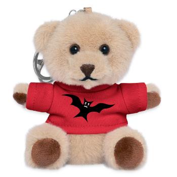 Bat - Teddy Keyring - red - Front