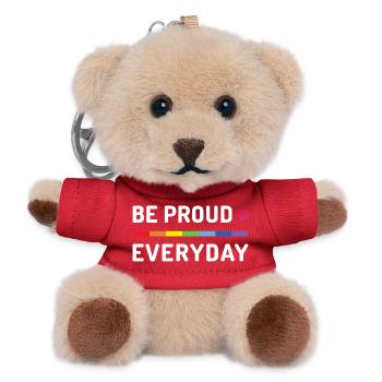 LGBT Pride Month - Be Proud Everyday - Teddy Keyring - red - Front