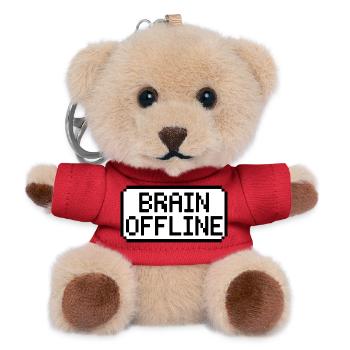 Mein Gehirn ist gerade offline - Teddy Schlüsselanhänger - Rot - Vorne