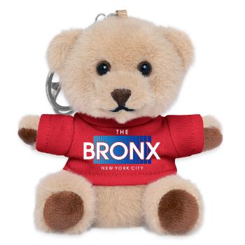 Bronx Skyline Text in blauem Verlauf - Teddy Schlüsselanhänger - Rot - Vorne