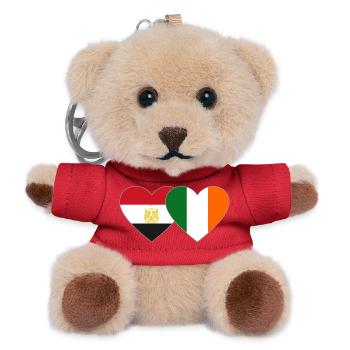 Ägypten Irland Flagge Herz - Teddy Schlüsselanhänger - Rot - Vorne