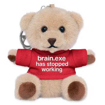 brain.exe a cessé de fonctionner - Porte-clés ourson - rouge - Devant