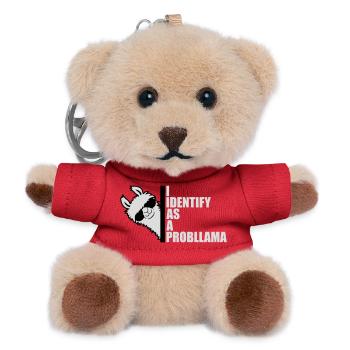 I Identify As A Probllama Cool Lama Problem Spruch - Teddy Keyring - red - Front