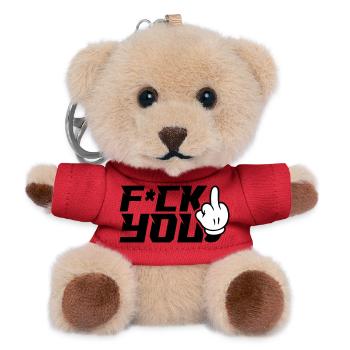 Mittelfinger F_ck You - Teddy Schlüsselanhänger - Rot - Vorne