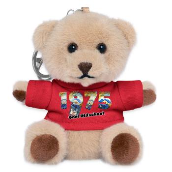 1975 Vintage Retro – Cassette – Cool Olds - Porte-clés ourson - rouge - Devant