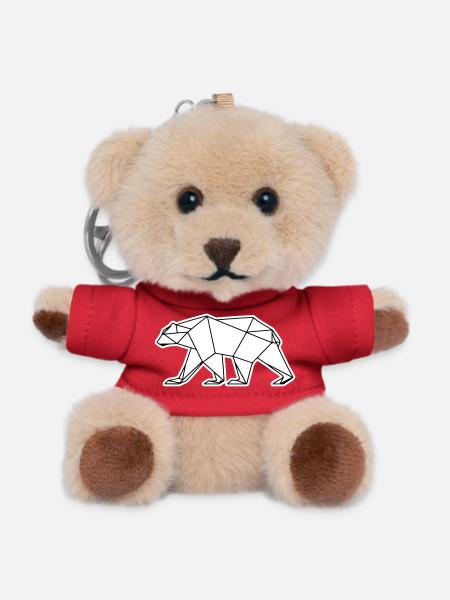 Polar Bär Polygon Eisbär Symbol - Teddy Schlüsselanhänger - Rot