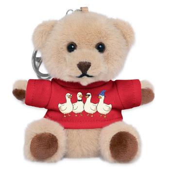 Quakquartett mit Stil - Teddy Schlüsselanhänger - Rot - Vorne